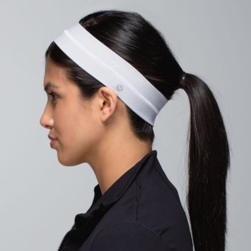 WHITE lululemon headband